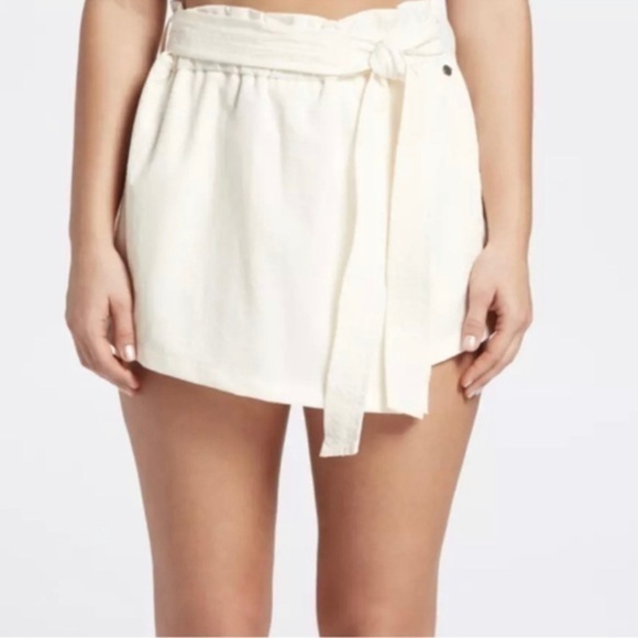 New Calia Woven Paperbag Skort Size XXL Unbleached High Rise - Picture 1 of 7